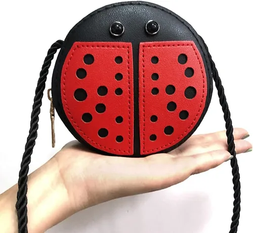 Vista 5 de Bolso bandolera para niña pequeña para Navidad, Bolsa de mariquita