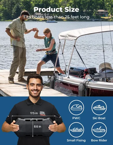 Vista 6 de KEMIMOTO Guardabarros para botes, parachoques para atraque con cuerda, parachoques mejorados para botes, guardabarros para atraque para pontón, bote
