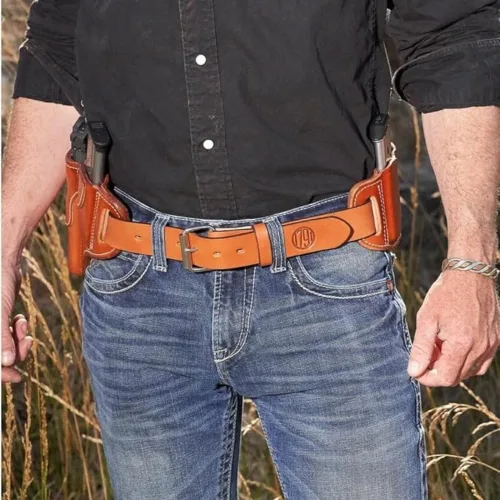 Vista 6 de 1791 GUNLEATHER Cinturón de pistola para hombre - Cinturón de cuero resistente de 14 oz para pistola EDC American steerhide leather EDC gun belt