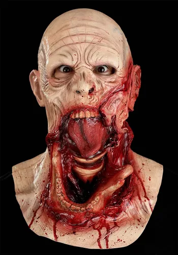 Vista 4 de Fun Costumes Máscara sin palabras para adultos Máscara de látex de Halloween con diseño moldeado, máscaras inmortales para disfraz de terror