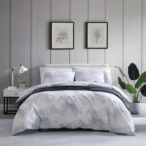 Vista 12 de City Scene - Juego de funda de edredón para cama individual, ropa de cama 100% algodón suave para comodidad durante todo el año, juego de cama de 2