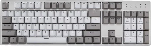 Vista 9 de DURGOD Teclado mecánico para juegos con interruptor Cherry MX Speed Silver Switch USB C Interface Tenkeyless 104 teclas PBT Teclas antifantasma