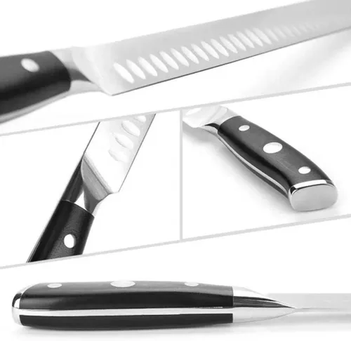 Vista 3 de Lifespace Cuchillo para tallar jamón y pechuga para barbacoa - Hoja de acero inoxidable de 12