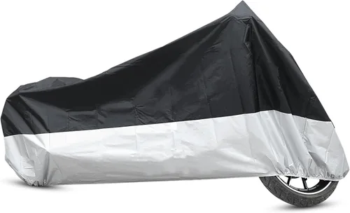 Vista 8 de uxcell L 190T Protector contra Lluvia y Polvo Negro+Verde para Motocicleta y Scooter 168 cm para Harley Davidson