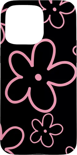 Vista 31 de Pink Black Flower Retro Modern Boho Floral Aesthetics Case for iPhone 17