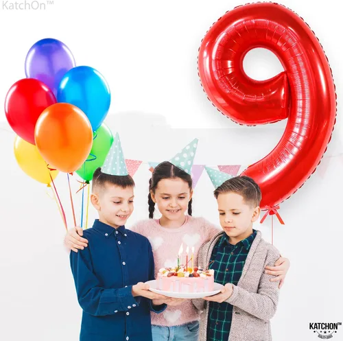 Vista 1125 de KatchOn Globo negro del número 1 de 40 pulgadas, globo de feliz cumpleaños Large Mylar Number One Balloon for 1st Birthday Decorations, Foil