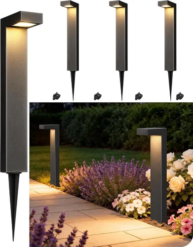 Vista 8 de EDISHINE Luces de camino de bajo voltaje con cable, 3000K 3.2W 50,000 horas LED impermeables para exteriores con conectores, 12V, luces de camino