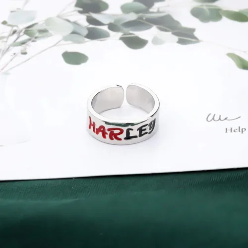 Vista 3 de FAADBUK Joker Harlery Quinn Anillo de amistad para pareja, novio, novia, regalo para mejor amiga, regalo de Harley Quinn y Joker Lover