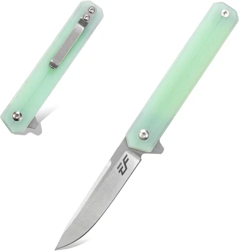 Vista 13 de Eafengrow EF64 cuchillo plegable con hoja de acero D2, mango G10, multiherramienta, cuchillo de bolsillo para camping, senderismo, herramienta