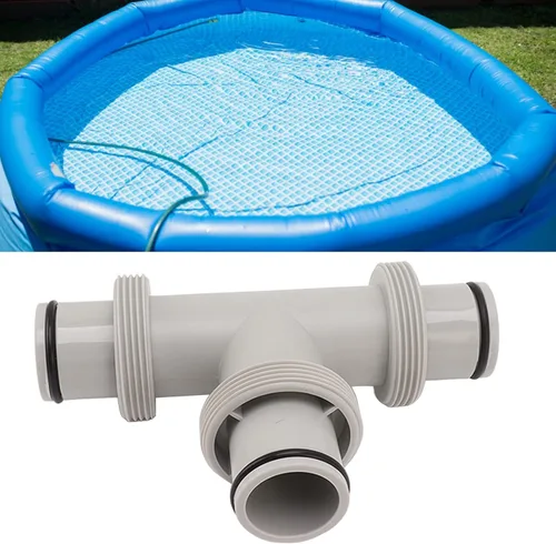Vista 8 de Válvula de émbolo de manguera de piscina dividida, 2 en 1 en forma de T, válvula de émbolo de manguera de repuesto para sistemas de agua salada