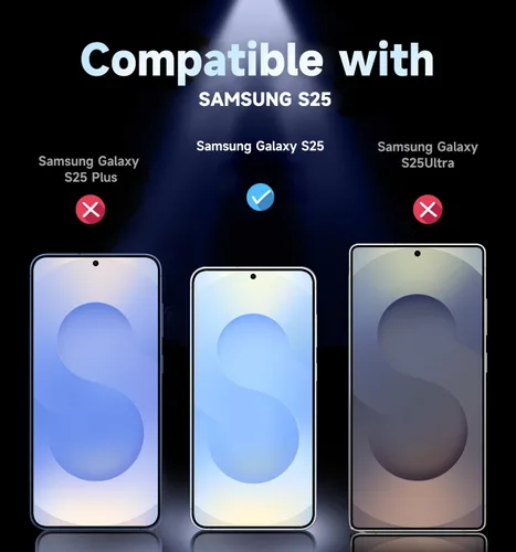 Vista 2 de MAGIC JOHN 2 Pack para Samsung Galaxy S25 de 6.2 pulgadas, Protector de Pantalla de Vidrio Templado para Privacidad, Anti-Spy 28°, Sin Burbujas