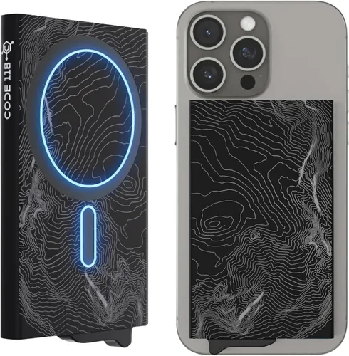 Vista 20 de CODE 118 Billetera – Billetera inteligente automática premium, bloqueo RFID, billetera de metal minimalista emergente para hombres, aluminio de 24K