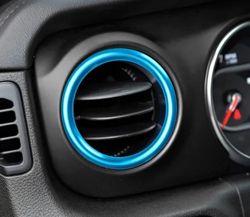 Vista 4 de auovo - Anillo para salida de ventilación de aire acondicionado para interior, compatible con Wrangler JL 2018-2023 Gladiator JT 2020-2023, cubierta