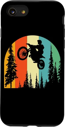 Vista 13 de iPhone 15 Retro Dirt Bike Supermoto Biker - Vintage Mx Motocross Case