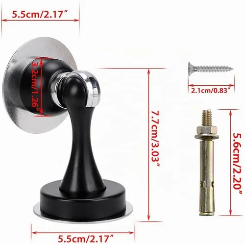 Vista 4 de Sumnacon Tope magnético para puerta, soporte de tope de puerta de acero inoxidable resistente viene con 4 piezas de cinta adhesiva de doble cara 3M