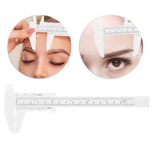 Vista 7 de Regla de cejas, Microblading Ruler Mak USp Herramienta de medición de cejas Microblading DIY Plantilla Microblading Medidor de Microblading
