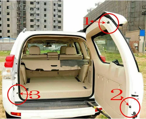 Vista 7 de 3 almohadillas de goma granular para maletero compatibles con Toyota Prado 150 2010-2021