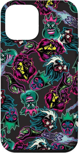 Vista 16 de Funda con estampado de neón malvado de villanos de Disney para iPhone 16