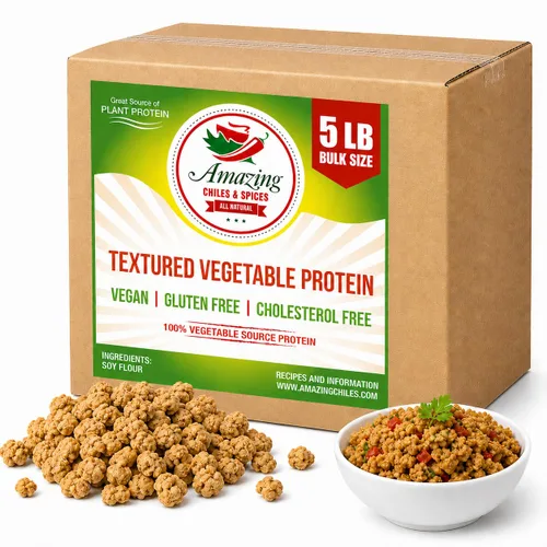 Vista 11 de Proteína vegetal texturizada TVP 1LB - Sustituto de carne de soja sin sabor
