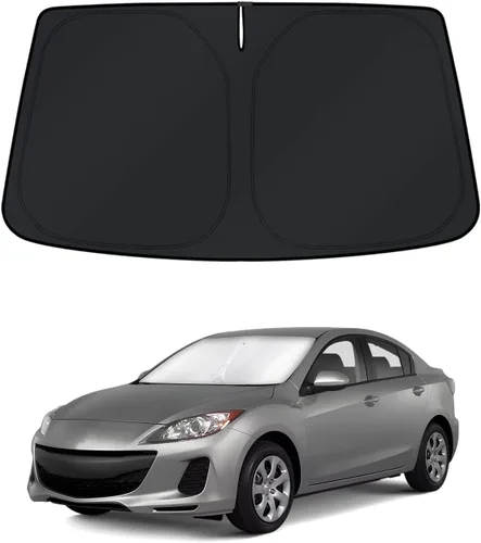 Vista 205 de KUST - Parasol plegable para parabrisas para BMW X1 E84, accesorios 2011 2012 2013 2014 2015, protector de visera de sol ajustable que bloquea