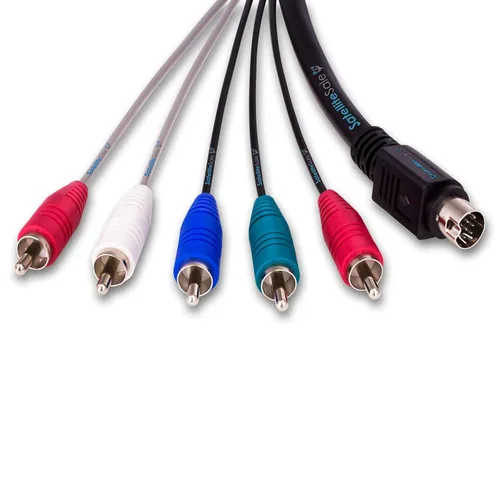 Vista 5 de SatelliteSale Audio Video 10 Pin Componente DirecTV Cable Universal Cable PVC Negro Cable 6 pies
