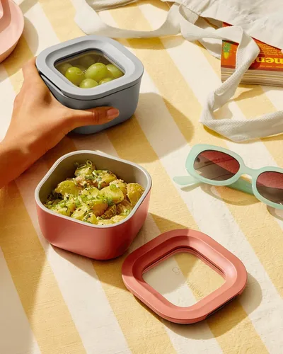 Vista 7 de Caraway Set de Contenedores de Almacenamiento de Alimentos Mini de 9 piezas - Contenedores de Almacenamiento de Vidrio para Alimentos - Vidrio
