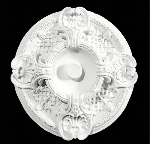 Vista 9 de Ceiling Medallion 9-3/4"OD Decorative PU Cover for Chandelier Fans,White white-9.65"OD