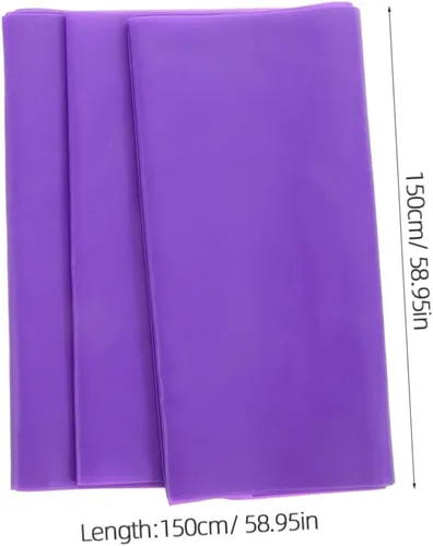 Vista 2 de TOYANDONA 3 bandas de resistencia moradas, ligeras, portátiles, elásticas para yoga, pilates, entrenamiento de fuerza, ballet, danza, terapia
