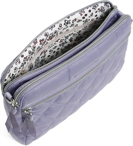 Vista 4 de Vera Bradley Bolso cruzado de sarga de rendimiento para mujer con triple compartimento