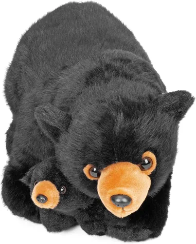 Vista 2 de Wild Republic Mom & Baby - Oso negro de peluche, juguete de peluche, regalos para niños, 15 pulgadas