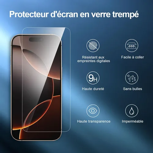 Vista 109 de NEW'C Paquete de 3 protectores de pantalla de privacidad para iPhone Air/iPhone 17 Air (6.5 pulgadas), película de vidrio templado antiespía