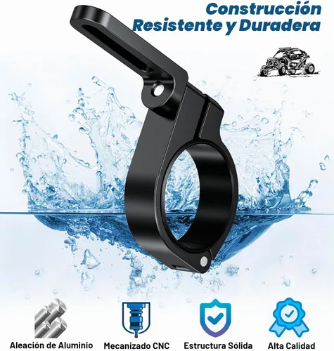 Vista 5 de VAZESWIN Soporte de Barra de Luz para UTV, Soporte de Montaje de LED de Aleación de Aluminio Resistente, Abrazadera de Barra Antivuelco UTV