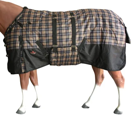 Vista 12 de HILASON Manta de Caballo de Poly Impermeable de Invierno 1200D con Envolvente de Vientre Mantas de Exterior para Caballos Vino