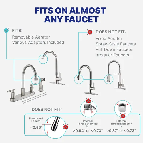 Vista 2 de NU Aqua Sistema de filtro de agua para encimera - 1 etapa con grifo cromado - Purificador de agua potable sobre la encimera y dispensador