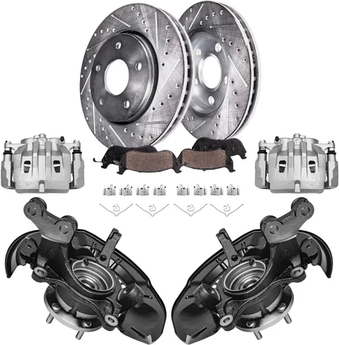 Vista 25 de Detroit Axle - Rotores de freno para Toyota Avalon 2020-2021 Camry 2020-2024, repuesto de rotores de freno de disco perforados y ranurados: rotor
