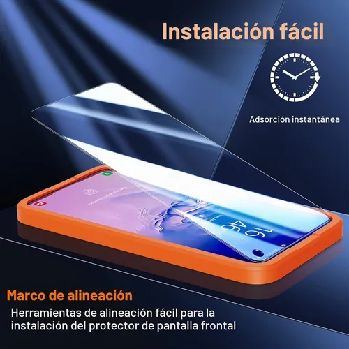 Vista 8 de [Paquete de 4] UniqueMe compatible con Samsung Galaxy S10e Protector de pantalla de vidrio templado, dureza 9H, sin burbujas Vidrio templado