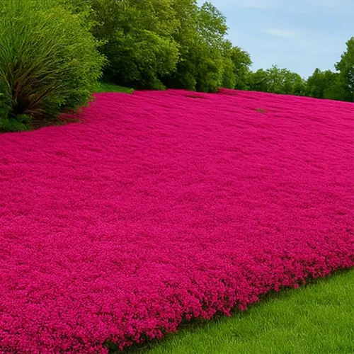 Vista 4 de Más de 20000 semillas de tomillo rastrero rojo, semillas de plantas perennes, sin OMG, semillas de tomillo rastrero para plantar