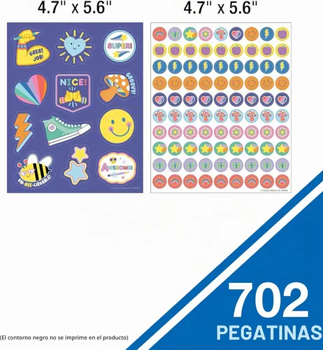 Vista 4 de Carson Dellosa Nos mantenemos unidos 107 piezas de suministros escolares, incentivos, tablas de comportamiento, calcomanías, tarjetas perforadas