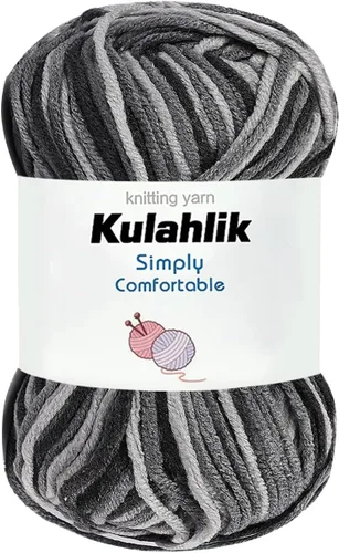 Vista 66 de 50g (1x50g) Hilo Acrílico para Crochet y Tejido, Hilo Degradado Colorido, 1 Rollo de Madejas, Hilo Acrílico Multicolor, Perfecto para Proyectos