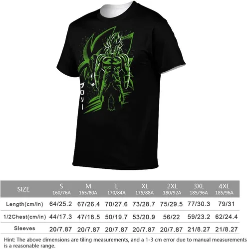Vista 2 de Saiyajin Broly - Camisetas casuales para hombre, manga corta, unisex, cuello redondo, camisetas para jóvenes y adultos