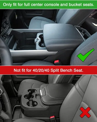 Vista 3 de Karltys Organizador de consola central Ram 1500 para Dodge Ram 1500 2019-2025 2026, bandeja organizadora lateral de puerta y caja de almacenamiento