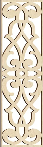 Vista 161 de 9 3/8"W x 24 3/8"H x 1/4"T Bellaire Decorativos Paneles de pared de madera calado, abedul