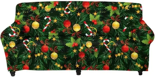 Vista 19 de Horeset Snowy Tree - Funda de sofá para 2 cojines, decoración del hogar, funda protectora de muebles para perro, impermeable y lavable Árbol nevado