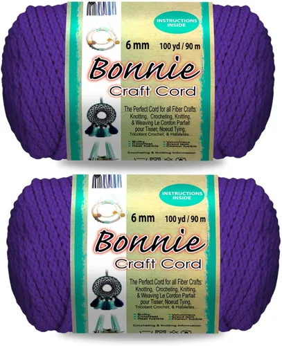 Vista 11 de Pepperell Bonnie - Cordón de macramé trenzado 6 mm x 91.4 m Almendra (Paquete de 2) Cordón de polipropileno retorcido para manualidades DIY