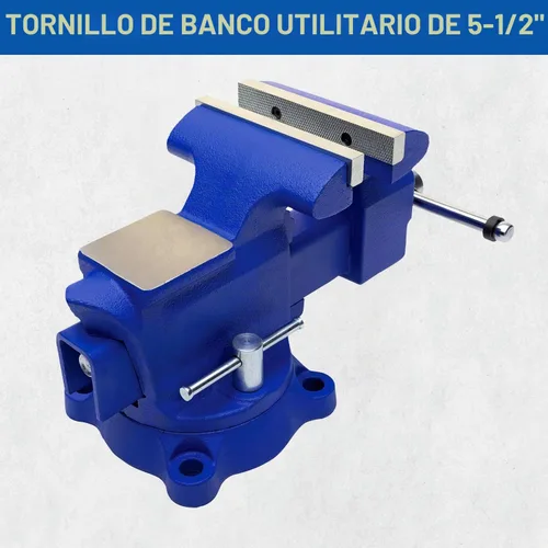 Vista 2 de Tornillos de banco y tubo en combinación, de utilidad, de Yost, 5.5 pulgadas, Azul, 1