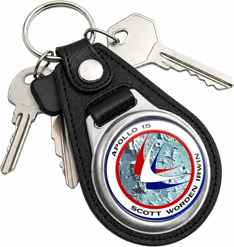 Vista 10 de Brotherhood Round Key Chain for NASA and Space Mission Designs Parche Misión Apolo 11 NASA - Diseño B