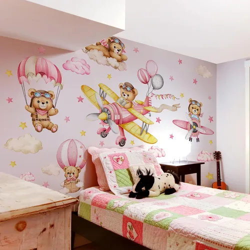 Vista 12 de 2 hojas de calcomanías de pared de hadas para dormitorio de niñas, murales de pared de flores, vinilo para despegar y pegar, calcomanías de pared