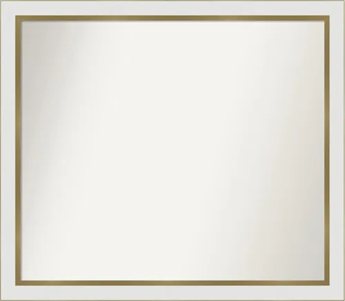 Vista 412 de Amanti Art Espejo personalizado, espejo de baño estrecho Alexandria White Wash, espejo de pared o espejo de tocador de baño sobre el fregadero