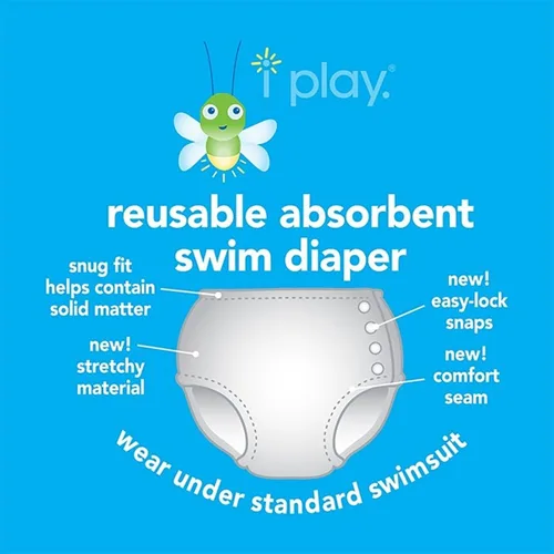 Vista 5 de i play Baby Toddler pañal absorbente reutilizable para natación 2 unidades 6 meses