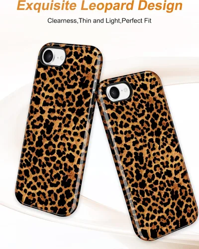 Vista 658 de Jusy Funda compatible con MagSafe con estampado de caparazón de tortuga marrón para iPhone 7/8/SE, cubierta protectora de TPU suave magnética
